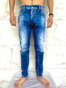 DSQUARED2（ディースクエアード）"STRETCH DENIM""LIGHT CLEAN WASH"”タイトシルエット”ストレッチデニムバイカーJeans★