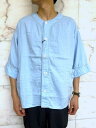 PORTER CLASSIC（ポータークラシック）【SUVIN GOLD GAUZE BASEBALL SHIRT】スビンゴールドガーゼベースボールシャツ★BLUE☆