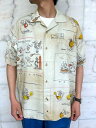 PORTER CLASSIC（ポータークラシック） DISNEY HAWAIIAN HOLIDAY PORTER CLASSIC HAWAI 039 I ALOHA COLLECTION【ALOHA SHIRT】”ディズニーハワイアンホリデー”ポータークラシックハワイアロハコレクション”アロハシャツ☆SEPIA★