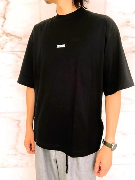 MARNI（マルニ）【BLACK BIO COTTON JERSEY T-SHIRT】クルーネックショートスリーブタグTee★