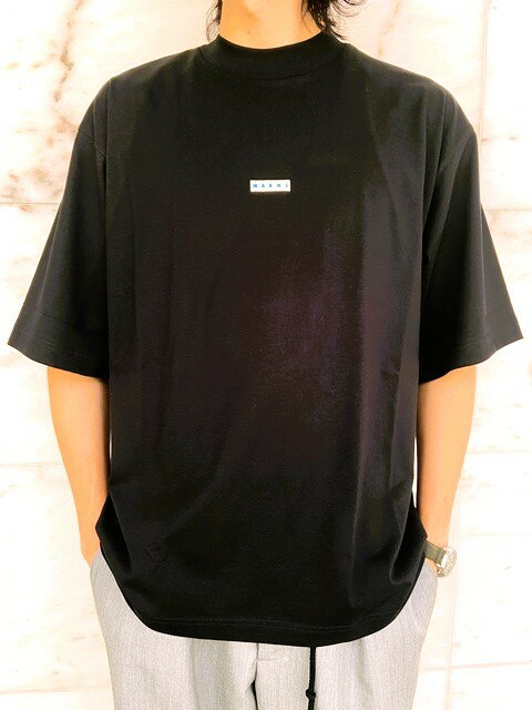 Rakuten - MARNI（マルニ）【BLACK BIO COTTON JERSEY T-SHIRT】クルーネックショートスリーブ