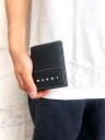 MARNIi}jjyBLACK LEATHER BIFOLD CARD CASEzubNU[܂J[hP[XBLACK