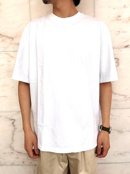 Rakuten - MARNI（マルニ）【ORGANIC COTTON OVERSIZED T-SHIRT WITH MARNI PATCHES】クルーネックオーバーサイズショートスリーブ