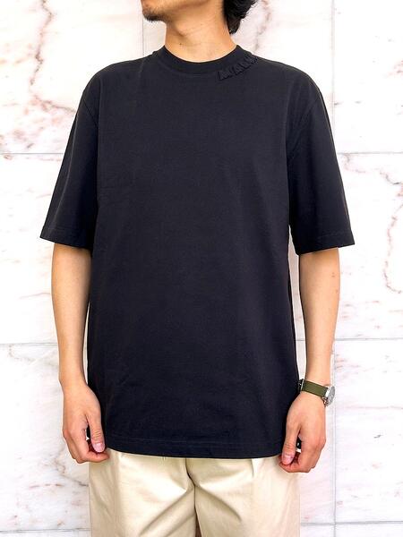 Rakuten - MARNI（マルニ）【ORGANIC COTTON OVERSIZED T-SHIRT WITH MARNI PATCHES】クルーネックオーバーサイズショートスリーブ
