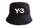 adidas Y-3（ワイ−スリー）”Y-3”ロゴ刺繍バケットハット★BLACK★