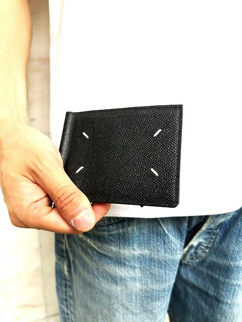 メゾン マルジェラ マネークリップ Maison Margiela（メゾン マルジェラ）【Money clip leather wallet】マネークリップレザーウォレット★BLACK★