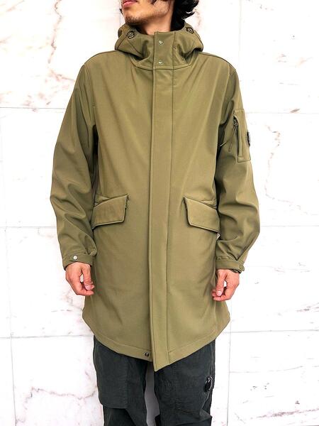 Rakuten - C.P.COMPANY(シー・ピー・カンパニー）【LONG JACKET IN C.P.SHELL-R 】”C.P. SHELL-R”フーデットソフトシェルロングジャケット☆CAPERS★