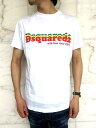 DSQUARED2（ディースクエアード）【DSQUARED2 COOL T-SHIRT】COOL FIT”RASTA COLOR LOGO”Tee☆WHITE☆