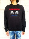 DSQUARED2（ディースクエアード）【D2 COOL SWEATSHIRT】REGULAR FIT”ARCADE TWINS”SWEATSHIRT★BLACK★