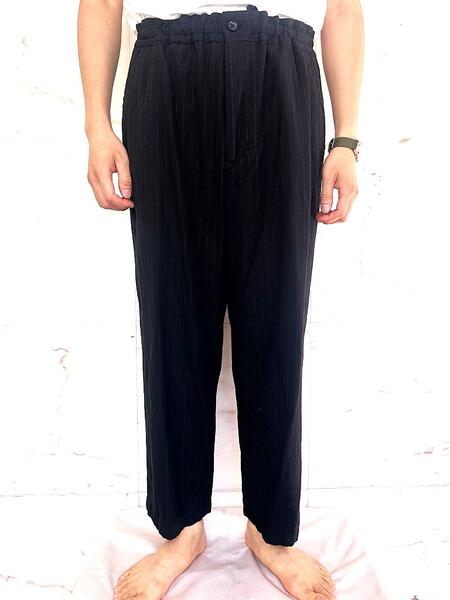PORTER CLASSIC（ポータークラシック）【PIN STRIPE CLASSIC PANTS】ピン ストライプ クラシック パンツ★BLACK★