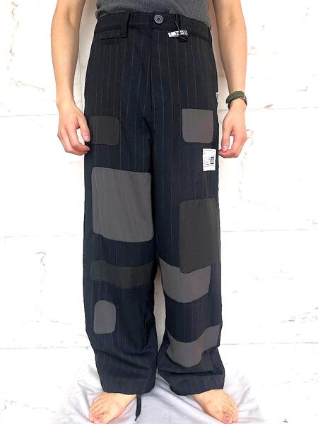Rakuten - Maison MIHARA YASUHIRO（メゾン ミハラ ヤスヒロ）【Repaired Woven Slacks】リペアド ウーブン スラックス★BLACK★