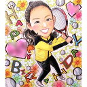 誕生日のお祝い似顔絵【子供】【趣味】【かわいい】老若男女とわず喜ばれるかわいくてきれいな似顔絵。ずっと大事に飾ってくれるような似顔絵をお届け。名入れギフト、心の...