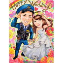 警察官の制服コスプレも無料【ウェルカムボード】【ブライダル】【ウェディング】結婚式のウェルカムスペースを素敵におしゃれに飾る似顔絵のウェルカムボード。コロナ禍で...
