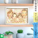 仲良し家族のfamly似顔絵 出産記念 出産祝い 新築記念 新築祝い 等のご家族の記念やプレゼントに 温かい雰囲気の心やわらぐ似顔絵です 飾れるプレゼント 誕生...