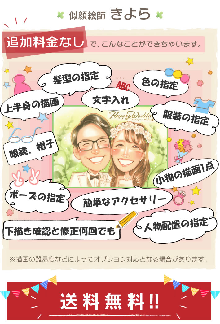 結婚記念日 あたたかな家族の記念似顔絵 贈り物...の紹介画像2