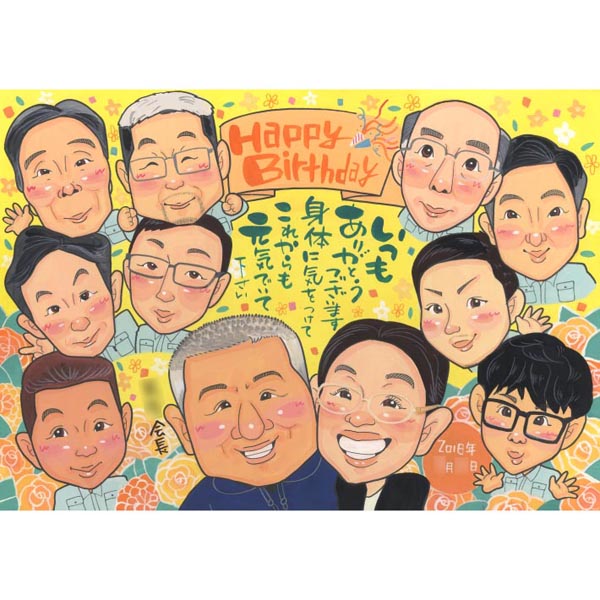 似顔絵 大人数 お祝い 上司 誕生日 プレゼント おすすめ パーティー そっくり 色紙 似顔絵プレゼント ギフト 似てる 両親 白寿 50代 サークル エメラルド婚式 記念品 金婚式 結婚40周年 誕生日 結婚15周年 受章記念 お母さん 似てる 結婚60周年 90代 贈り物 父 ウエディング