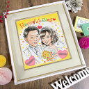 結婚式のウェルカムボード 似顔絵プレゼント 結婚式 新郎新婦 ウェルカムボード 結婚祝い お祝い サンクスボード 結婚記念日 誕生日 金婚 銀婚 還暦 古希 喜...