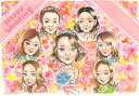 仲良しメンバーへの結婚祝い似顔絵 似顔絵プレゼント 結婚 結婚祝い 友達 ドレス お祝い ウェルカムボード サンクスボード 似顔絵 結婚記念日 誕生日 金婚 銀...