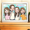 友だち 似顔絵 プレゼント 女友達 誕生日 お祝い 記念日 ギフト 仲間 サークル グループ お祝い 贈り物 思い出 友人 大人数 サプライズ 記念写真 幼馴染...