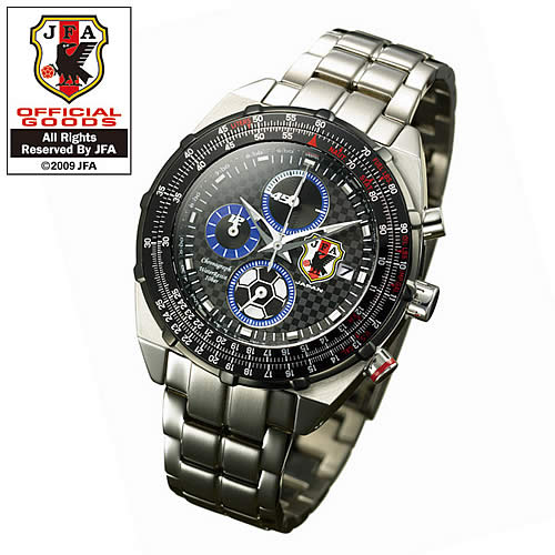 JFA公認ウォッチ　サッカー日本代表チーム 勝利の刻 オフィシャルライセンス クロノグラフ