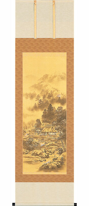 縁起物掛け軸A-322【開運四神相応山水】偕拓堂アート