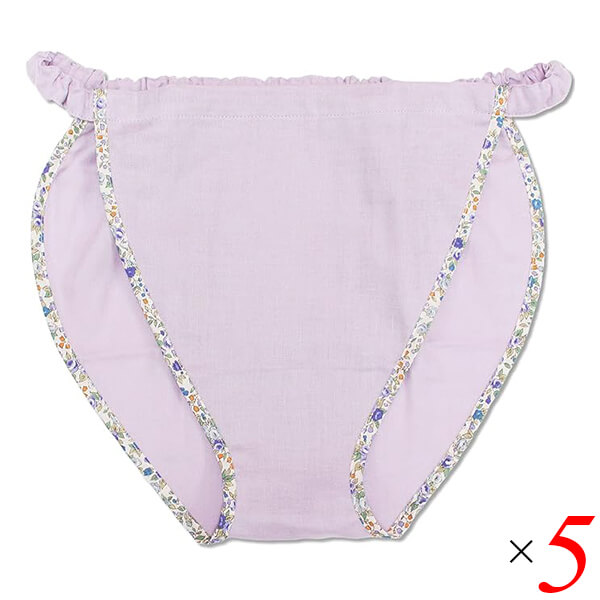 【BF限定!100円クーポン!学割2倍!】フンディーフンディー コットン100% ダブルガーゼ ラベンダー 5個セット ふんどし 褌 女性用