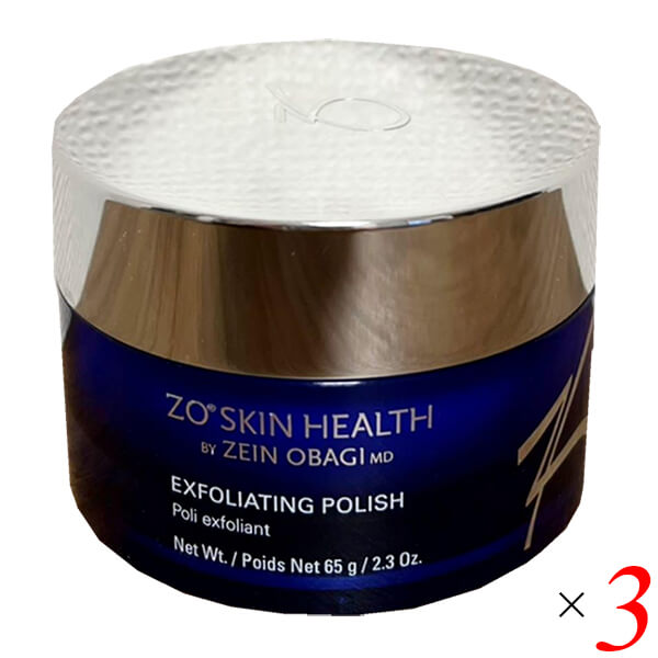 【BF限定!100円クーポン!学割2倍!】ゼオスキン エクスフォリエーティングポリッシュ 65g 3個セット スクラブ 洗顔 ピーリング 送料無料