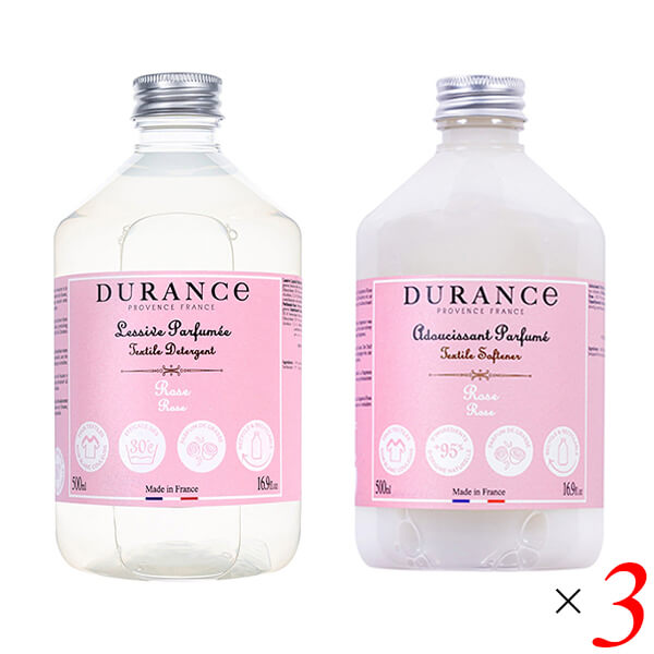 デュランス DURANCE ランドリーソープ 洗濯用洗剤 & ソフナー 柔軟剤 セット 香り5種 3本セット