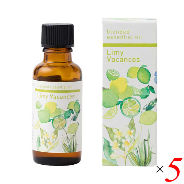 【BF限定!100円クーポン!学割2倍!】アロマ アロマオイル 精油 生活の木 ブレンドエッセンシャルオイル ライミーバカンス 30ml 5本セット 送料無料