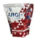 フォーエバー　ARGI＋　アールジープラスはL−アルギニンを主成分とした体に活力を与えてくれる健康食品です。体内生成だけでは不足しがちなアルギニンは準必須アミノ酸とも呼ばれ、私たちの体内で一酸化窒素を作る働きがあります。一酸化窒素は私たちの身体、特に血管系の健康にとても重要な働きをしてくれます。ARGI＋には、アルギニンの力を十分に活かせるように、各種ビタミンやフルーツ原料ミックスが配合されています。ベリーの香りが甘酸っぱく、爽やかな味わいです。 アロエベラジュースに溶かしてお飲みいただくと、アロエベラジュースもとっても飲みやすくなります。 ■名称：アルギニン含有食品 ■内容量：360g ■原産国名：アメリカ合衆国 ■原材料名：果糖、エルダーベリー果汁末、ぶどう皮抽出物、ザクロ抽出物、 赤ワイン抽出物、ラズベリー果汁末、ビタミンK2含有食用油脂、 モレロチェリー果汁末、ブラックベリー果汁末、ブラックカラント果汁末、 ブルーベリー果汁末、L−アルギニン、クエン酸、香料、二酸化ケイ素、 V.C、甘味料（リボース、ステビア、スクラロース）、V.D、V.B6、 リン酸K、V.B12、葉酸 ■賞味期限：容器底部に記載 ■保存方法：直射日光と高温・多湿を避けて保存してください。 ■製造・メーカー：フォーエバーリビングプロダクツ　ジャパン ■お召し上がり方：大人1日1回を目安にスティック1包（12g）をアロエベラジュースやその他の飲料（150cc〜200cc）によく溶かしてお飲みください。 ■ご注意：開封後は袋をしっかりと閉め、高温多湿の場所をさけて保存してください。 保存料は使用しておりませんので、なるべく早くお召し上がりください。 この商品は18歳以上の成人を対象に作られたものです。 妊娠、授乳中の方は使用を控えてください。 アレルギー体質の方や、治療中、または薬を服用中の方は医師にご相談ください。【免責事項】 ※記載の賞味期限は製造日からの日数です。実際の期日についてはお問い合わせください。 ※自社サイトと在庫を共有しているためタイミングによっては欠品、お取り寄せ、キャンセルとなる場合がございます。 ※商品リニューアル等により、パッケージや商品内容がお届け商品と一部異なる場合がございます。 ※メール便はポスト投函です。代引きはご利用できません。厚み制限（3cm以下）があるため簡易包装となります。 外装ダメージについては免責とさせていただきます。