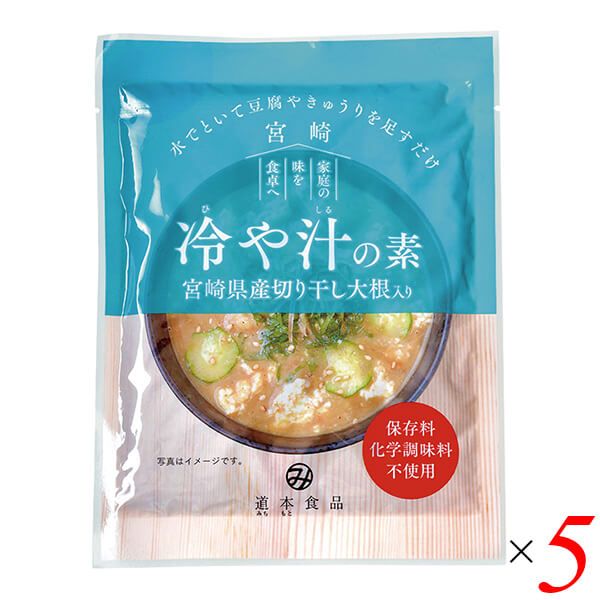 【ポイント5倍】最大30倍！冷や汁 冷や汁の素 100g 5個セット 道本食品 送料無料