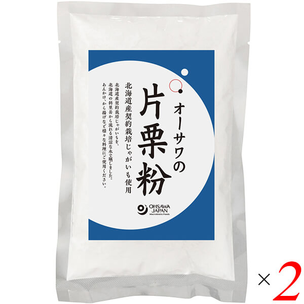 オーサワの片栗粉は北海道産馬鈴薯でん粉100％ ◆北海道斜里岳から流れる清涼な水で晒した ◆から揚げや、あんかけなどに ◆お召し上がり方 から揚げ、あんかけ等に。 ＜オーサワジャパン＞ 桜沢如一の海外での愛称ジョージ・オーサワの名を受け継ぐオーサワジャパン。 1945年の創業以来マクロビオティック食品の流通の核として全国の自然食品店やスーパー、レストラン、カフェ、薬局、料理教室、通販業などに最高の品質基準を守った商品を販売しています。 ＜マクロビオティックとは？＞ 初めてこの言葉を聞いた人は、なんだか難しそう…と思うかもしれません。でもマクロビオティックは、本当はとてもシンプルなものです この言葉は、三つの部分からできています。 「マクロ」は、ご存じのように、大きい・長いという意味です。 「ビオ」は、生命のこと。生物学＝バイオロジーのバイオと同じ語源です。 「ティック」は、術・学を表わします。 この三つをつなげると、もう意味はおわかりですね。「長く思いっきり生きるための理論と方法」というわけです！ そして、そのためには「大きな視野で生命を見ること」が必要となります。 もしあなたやあなたの愛する人が今、肉体的または精神的に問題を抱えているとしたら、まずできるだけ広い視野に立って、それを引き起こしている要因をとらえてみましょう。 それがマクロビオティックの出発点です。 ■商品名：片栗粉 馬鈴薯 無添加 オーサワの片栗粉 北海道 国産 ばれいしょ 北海道産 送料無料 ■内容量：300g×2個セット ■原材料名：馬鈴薯でん粉（北海道産） ■栄養成分表示：100g(当たり)／エネルギー 328kcal／タンパク質 0.1g／脂質 0g／炭水化物 82g／食塩相当量 0g ■アレルゲン：無 ■メーカー或いは販売者：オーサワジャパン株式会社 ■賞味期限：常温で1年6ヶ月 ■保存方法：常温 ■区分：食品 ■製造国：日本【免責事項】 ※記載の賞味期限は製造日からの日数です。実際の期日についてはお問い合わせください。 ※自社サイトと在庫を共有しているためタイミングによっては欠品、お取り寄せ、キャンセルとなる場合がございます。 ※商品リニューアル等により、パッケージや商品内容がお届け商品と一部異なる場合がございます。 ※メール便はポスト投函です。代引きはご利用できません。厚み制限（3cm以下）があるため簡易包装となります。 外装ダメージについては免責とさせていただきます。