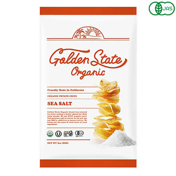 【スーパーSALE！ポイント6倍！】ポテトチップス ポテチ 無添加 Golden State Organic ゴールデンステートオーガニック 有機ポテトチップス シーソルト85g