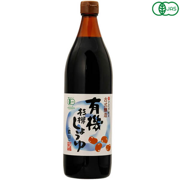 【スーパーSALE!ポイント2倍!100円クーポン】醤油 しょう油 こいくち マルシマ 有機杉樽しょうゆ 濃口 900ml