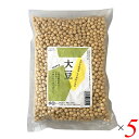 大豆 国産 北海道 平譯(ひらわけ)さんの 大豆(トヨムスメ・トヨマサリ) 1kg 5個セット(栽培期間中 農薬・化学肥料不使用 / 北海道産)