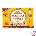 【6/15(日)限定!楽天カード利用でポイント8倍!】マヌカハニー のど飴 はちみつ マヌカハニー&ジンジャードロップ 22g(6粒) 2個セット 送料無料