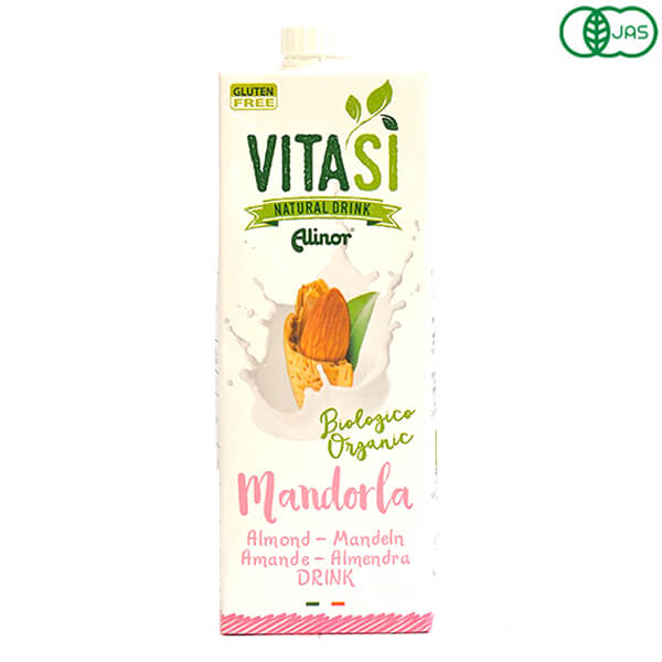 ビタシ オーガニックアーモンドミルクは南イタリアの香り高い濃厚な有機アーモンドを使用。 クリーミーなのでお料理やお菓子作りにも。 グルメなイタリアの人たちから長く愛されている、イタリア「アリノール社」の植物性ミルクです。 ・低カロリー ・100％オーガニック ・甘味料不使用 ・コレステロールゼロ ・動物性ミルクが苦手な方に ・ヴィーガンの方、牛乳の代替えに ・お料理やスイーツづくり、シリアルにかけたり、コーヒー・紅茶に ■商品名：アーモンドミルク 植物性ミルク オーガニック ビタシ オーガニックアーモンドミルク 有機アーモンド 低カロリー 甘味料不使用 コレステロールゼロ ヴィーガン ビーガン ■内容量：1000ml ■原材料名：有機アーモンド（固形分5％以上）（イタリア産）、有機米スターチ［有機米（イタリア産）］、有機エンドウ豆プロテイン［有機エンドウ豆（カナダ産）］ ■28大アレルゲン：アーモンド ■輸入者或いは販売者：アルマテラ ■賞味期限：製造日より1年 ■保存方法：高温多湿を避け、冷暗所に保存 ■区分：食品 有機JAS ■製造国：イタリア【免責事項】 ※記載の賞味期限は製造日からの日数です。実際の期日についてはお問い合わせください。 ※自社サイトと在庫を共有しているためタイミングによっては欠品、お取り寄せ、キャンセルとなる場合がございます。 ※商品リニューアル等により、パッケージや商品内容がお届け商品と一部異なる場合がございます。 ※メール便はポスト投函です。代引きはご利用できません。厚み制限（3cm以下）があるため簡易包装となります。 外装ダメージについては免責とさせていただきます。