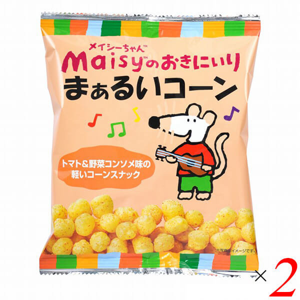 【11/28(金)限定!ポイント2倍!】創健社 メイシーちゃんのおきにいり まぁるいコーン 35g 2個セット コンソメ スナック