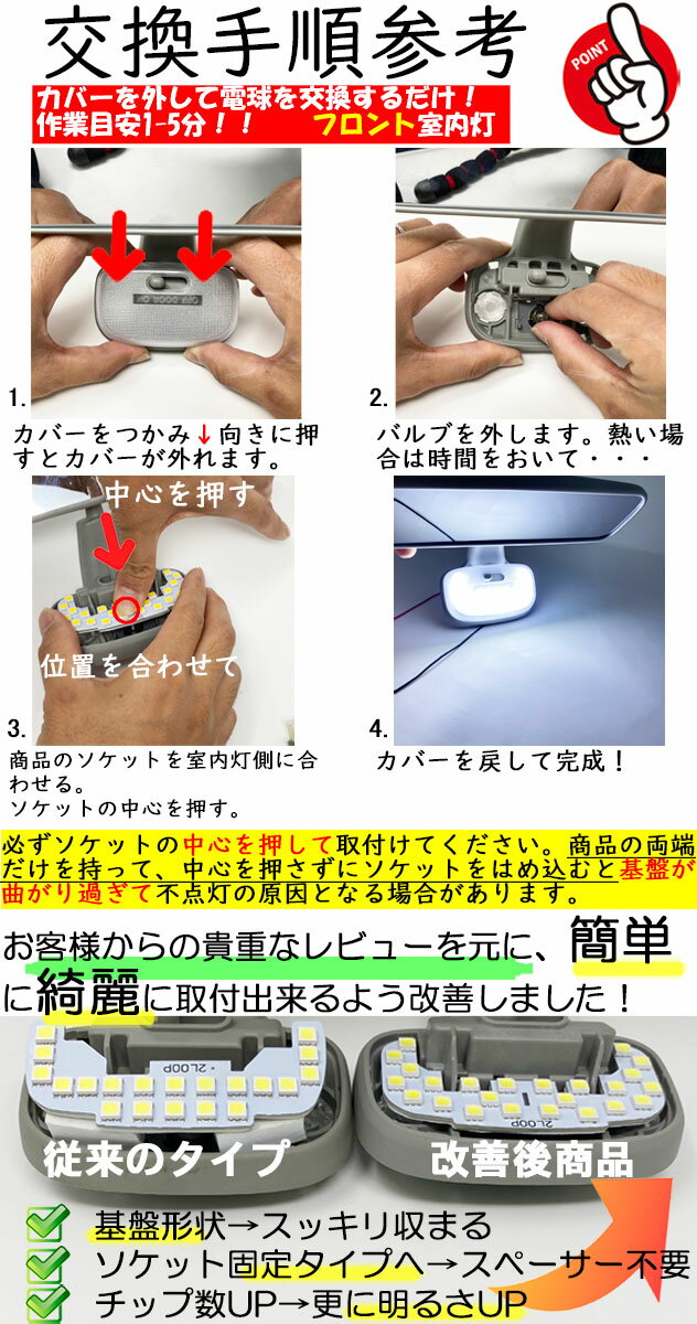 エブリィ バン DA17V DA64V LED ルームランプ NV100 クリッパー DR64V DR17V ミニキャブ DS64V DS17V スクラム DG64V DG17V エブリイ エブリー ハイルーフ専用 カスタム パーツ 綺麗な光 車検対応 専用設計 6500Kクラス 3チップSMD2点【純白光】1年保証 あす楽可