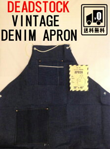 ビンテージ ヴィンテージ デッドストック DEADSTOCK USA アメリカ エプロン APRON ワーク WORK デニム DENIM 耳付き 60's 70's