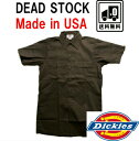 USA AJ DEADSTOCK fbhXgbN Dickies fBbL[Y Vc  S/S [NVc re[W Be[W AJW Vi gp Made in USA