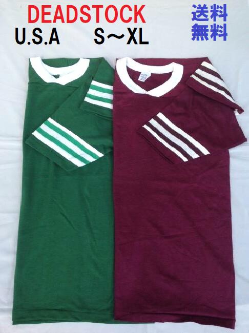 Rakuten - フットボールTシャツ DEADSTOCK VINTAGE USA デッドストック ヴィンテージ アメリカ 古着 Mason MASON メイソン スポーツ Tシャツ 無地 ライン ナンバリング 未使用