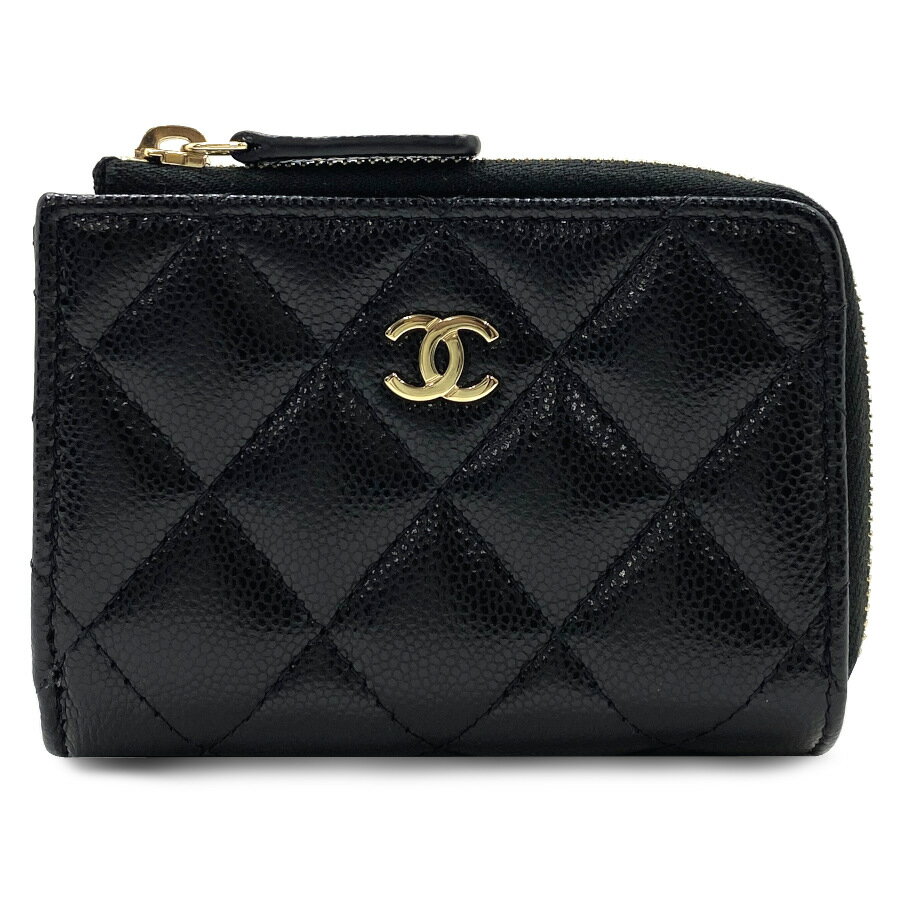 シャネル 【新品】CHANEL シャネル 財布 三つ折 クラシック スモール ウォレット L字ファスナー レディース MATELASSE マトラッセ グレインド カーフスキン キャビアスキン キルティングレザー ミニ財布 ココマーク CCマーク AP3177 B10583 C3906