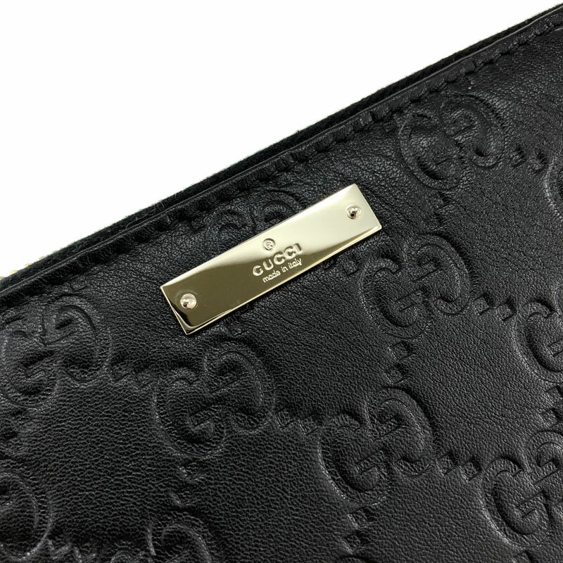 【楽天市場】グッチ GUCCI 長財布 ラウンドファスナー メタルバー METAL BAR GG柄 グッチシマ レザー ブラック 307980