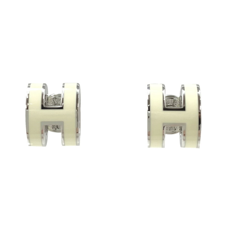 ★ラッピング無料★ エルメス HERMES ピアス 《 ポップアッシュ ミニ 》 ポップH アイボリー ホワイト シルバー H608002FP 新品 ギフト プレゼント 希少 レアのサムネイル