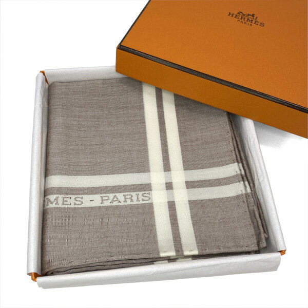 【新品】エルメス HERMES ハンカチーフ ハンカチ 《 エルメス・パリ 》 コットン100% マロン ブラウン 茶色 H068500G 11 メンズ レディース ギフト ラッピング
