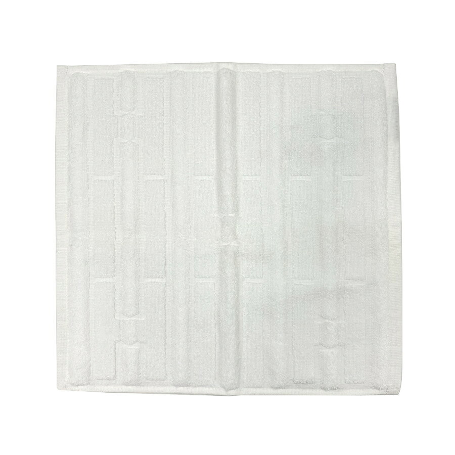 Brand Selection STAGEの【新品】エルメス HERMES ハンドタオル カレタオル《 ラビリンス 》BLANC / ホワイト コットン100% ハンカチ 33×33cm ギフト プレゼント H102776M 16｜アングル2