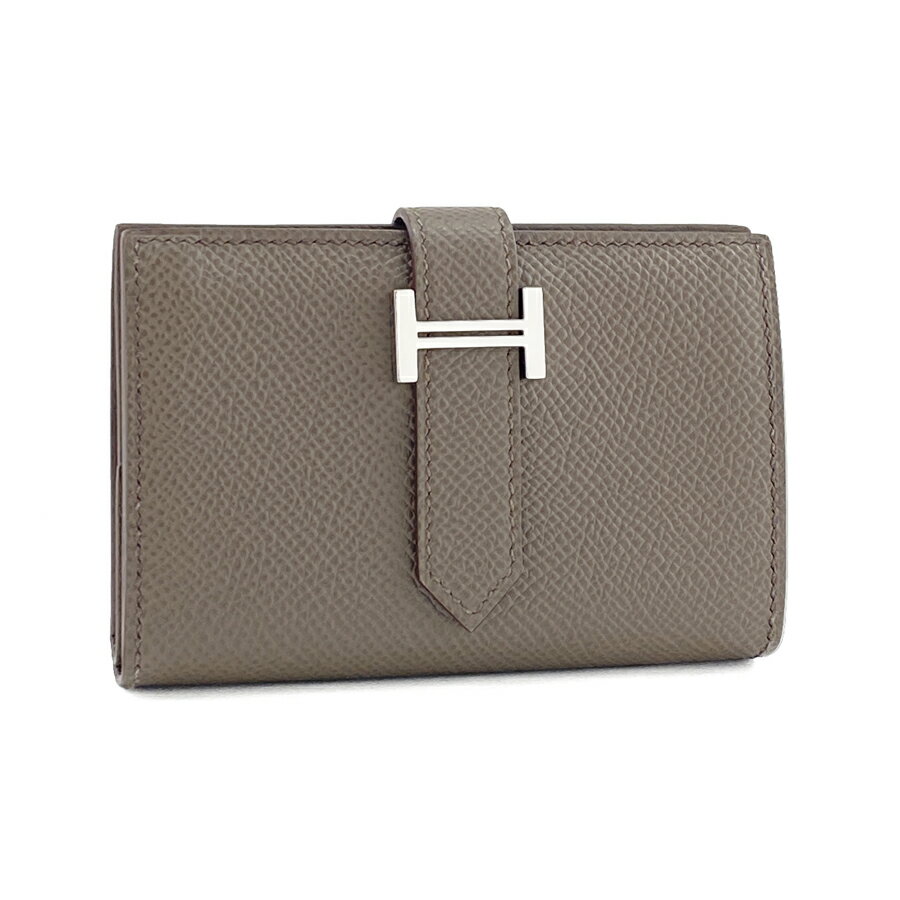エルメス HERMES カードケース コインケース コンパクト財布 ベアン ミニ Bearn Mini ヴォーエプソン エタン シルバー金具 H039796CK U刻 新品 希少 レアのサムネイル