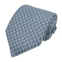 【新品】エルメス HERMES ネクタイ シルクツイルタイ8cm《 CRUSTAVOILE 》CIEL / ACIER / TURQUOISE シエル / アシ...