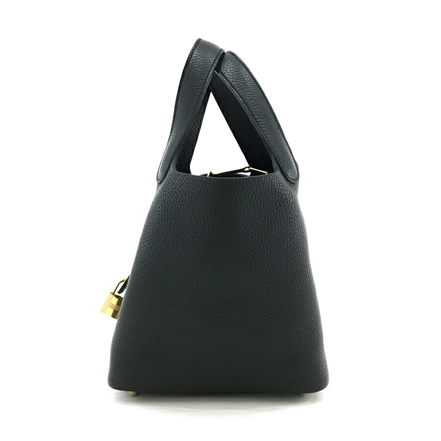 エルメス HERMES ハンドバッグ ピコタン ロック PM Picotin Lock トリヨンクレマンス Taurillon Clemence ノワール Noir ゴールド金具|Brand Selection STAGE